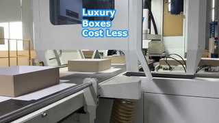 Automated production process of base and lid packaging boxes